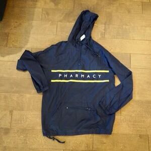 Pharmacy Boardshop Skate Jacket Windbreaker Skate Wear Navy (Size L)